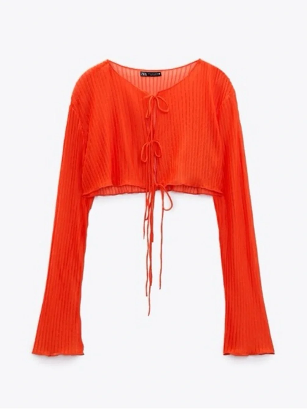 Zara sheer cropped